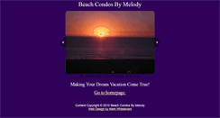 Desktop Screenshot of beachcondosbymelody.com