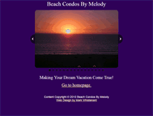 Tablet Screenshot of beachcondosbymelody.com